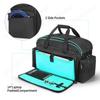 DJ Cable File Bag Large Capacity DJ Bag with 4 Detachable Dividers DJ Cabel Organizer Case for Sound Equipment DJ Gear Musician