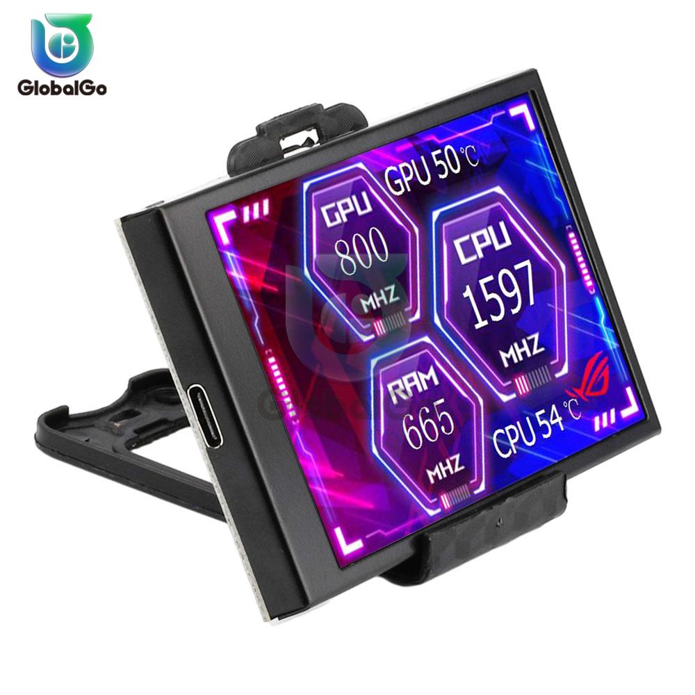 3.5 Inch IPS Type C Secondary Screen for Computer CPU GPU RAM HDD Display 328*480 USB LCD Monitor Freely AIDA64 Windows 10 11