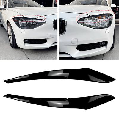 2 ks Lesklé černé kryty předních světlometů pro BMW řady 1 F20 F21 Standard před faceliftem 2011-2014