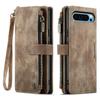 Zipper Wallet Case for Google Pixel 11 11Pro P10 10A 9 9A Pro XL 8 8A 8Pro Case Strap Magnetic Kickstand Cards Slot Phone Cover