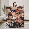 Seonghwa Kpop Ateez Band Plush Blanket Child Flannel Throw Blanket For Outdoor Warm Soft Custom Quality Bedspread Gift