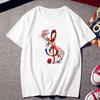 Mode kreative musikalische Note gedruckt T Shirt weibliche Harajuku T-Shirt Ulzzang Kleidung Vintage neue weiße T-Shirt Frauen T-Shirts Tops