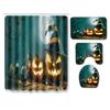 Halloween Shower Curtain Floor Mat Combination Four-Piece Set Bathroom Toilet Carpet Shower Room Foot Mat