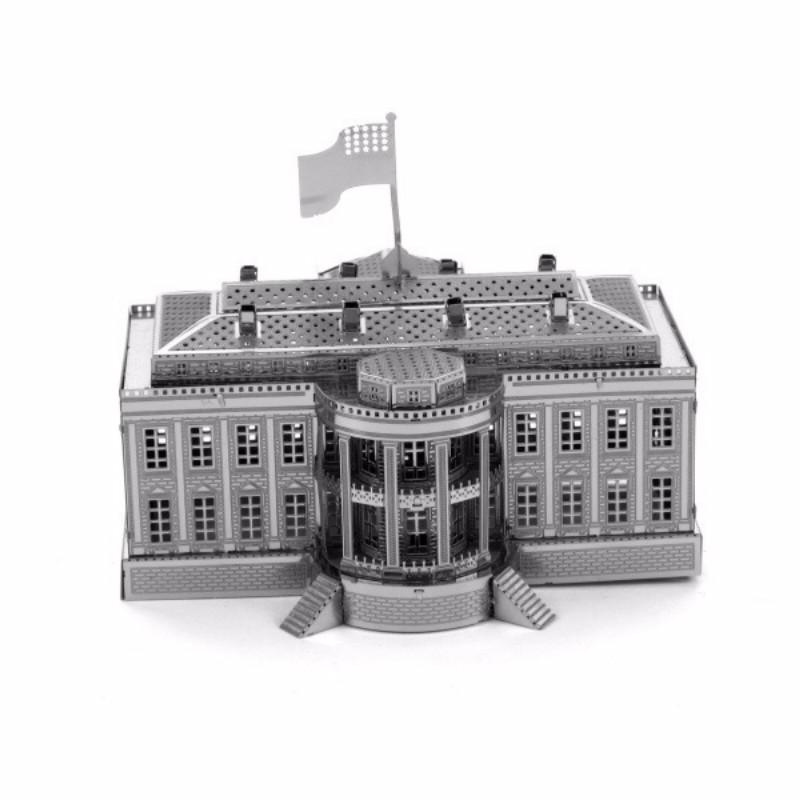 Stainless steel metal DIY assembly 3D puzzle White House tourism souvenir mini puzzle