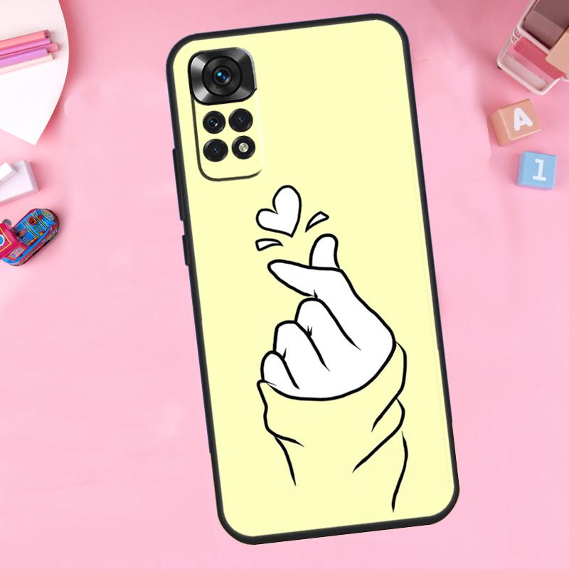 

Kpop Hand Finger Heart For Xiaomi Redmi Note 14 13 10 11 12 15 Pro Plus Phone Case For Redmi 15C 13C 12C 10C 14C 15 Redmi Note 12 Pro 5G