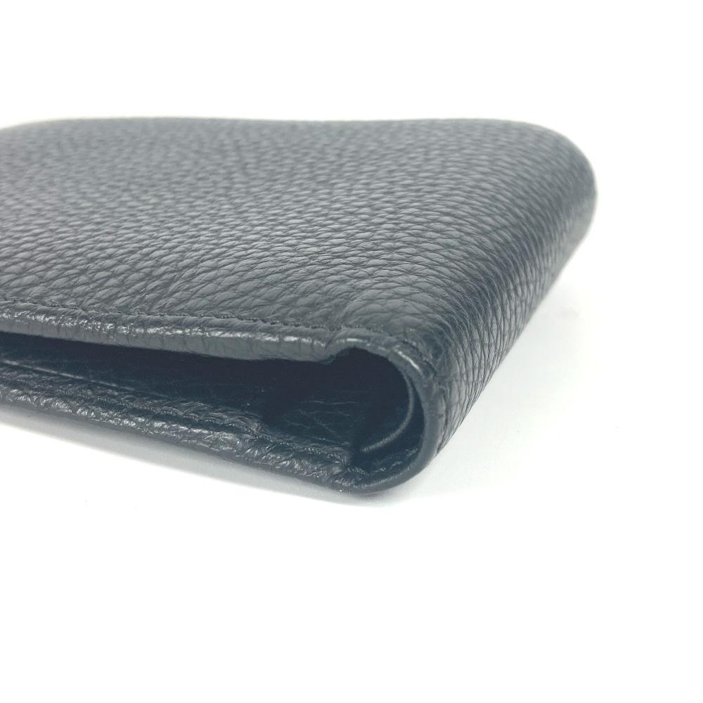Dunhill logo Compact wallet Folded wallet Leather Black Unused