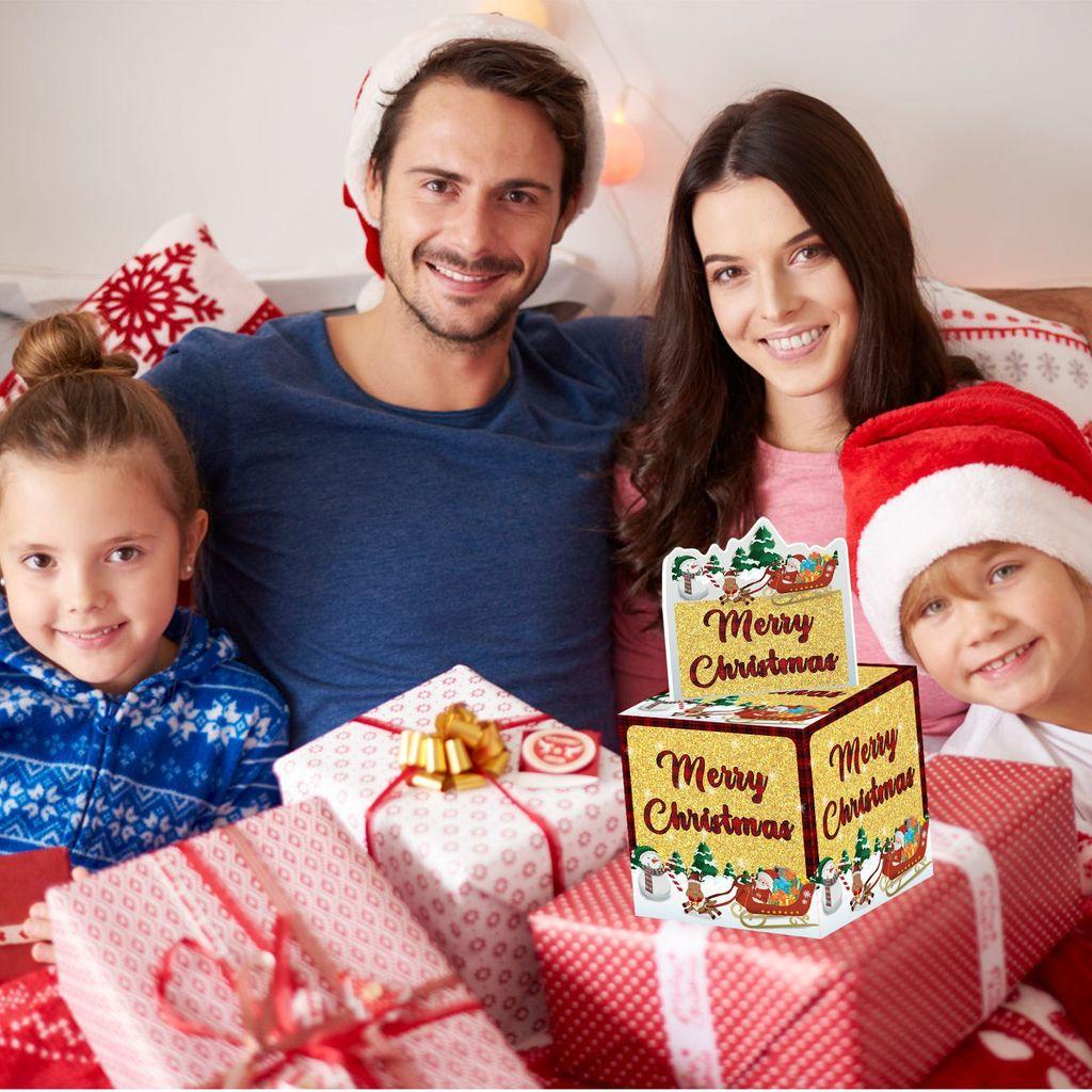 Christmas Party Atmosphere Prop Gift Box For Holiday Decorations