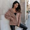 Ladies Spring Autumn Casual Long Sleeve Hooded Zipper Solid Color Cardigan Hoodies Sweatshirt Top