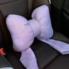 Car Headrest Pillow Vehicle Neck Pillow with Adjustable Strap Easy To Install Ergonomic Bow Neck Support Cushion Waist Pillow