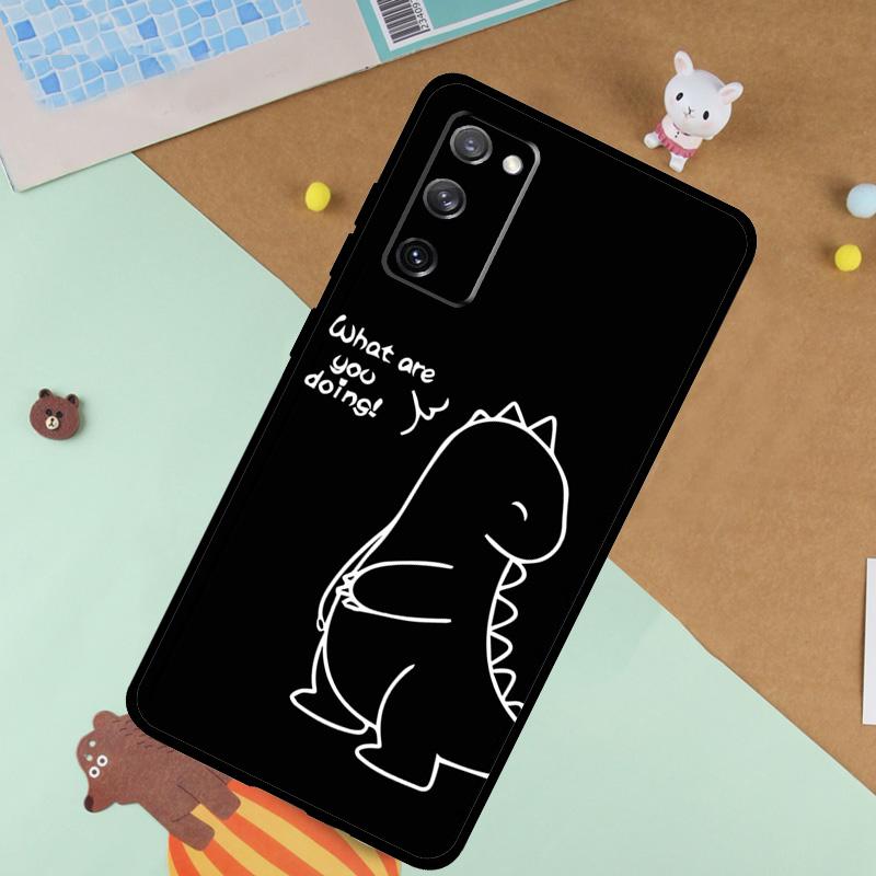 Couple Matching Cute Dinosaur Case For Samsung Galaxy S23 S22 Ultra S21 S20 FE S8 S9 S10 Note 10 Plus Note 20 Ultra Cover