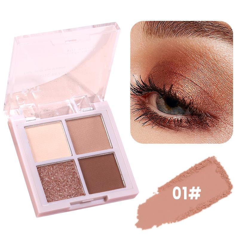 Four-color Eyeshadow Disc, Foreign Trade Makeup, Natural Pearlescent Eye Makeup Disc, Novice Multi-color Eyeshadow Beauty Woman 4g