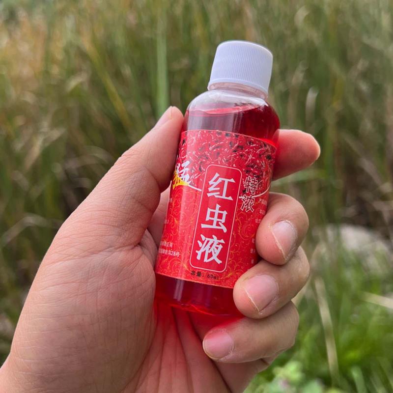1pc 60ML Liquid Blood Worm Scent Fish Attractant Concentrated Red Worm Liquid Fish Bait Additive Catfish Fishing Accessories