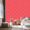 Wallpaper Geometric rhombuses coral and red, coral background 50x1000