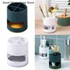 dailyToothbrush Organizer Bathroom Toothpaste Rack 2 Cup Drainage Shelf for Modern Family Bathroom DecorDaily products