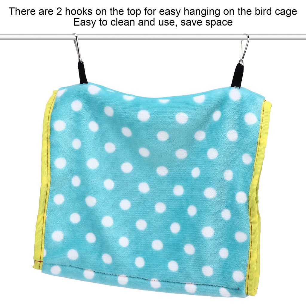Bird Bed Foldable Portable Comfortable Flannel Triangular  ing Bird Hammock with Hooks for Parrots Hamsters