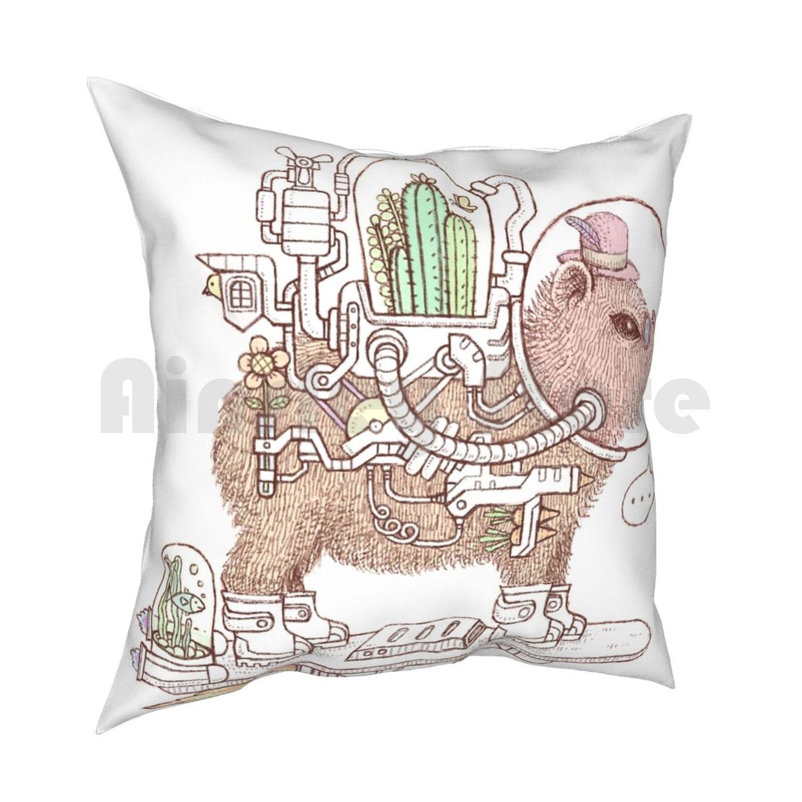 Capybara Space Suits Pillow Case Printed Home Soft Throw Pillow Capybara Space Suit Astronaut Asteroidday Asteroid 30cmx30cm