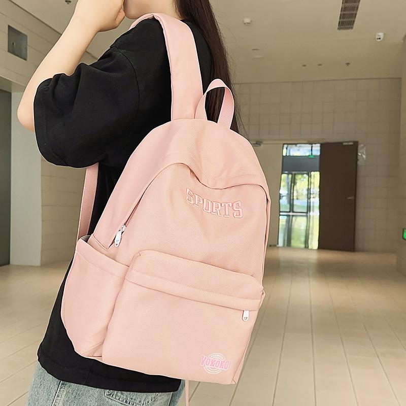 Middle School Student Schoolbag Women's Large Capacity Backpack Letter Print Men Outdoor Backpack