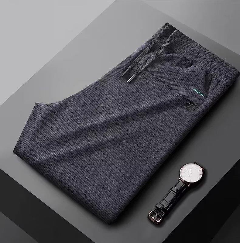 Autumn and winter new corduroy pants men's straight casual pants men's fleece thickened trousers