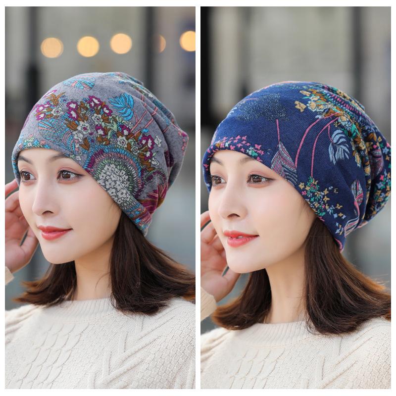 Vielseitige koreanische Damenhüte für Herbst/Winter: Kopftuch, Baotou, Pullover, Halstuch, Print, Flor und Ohrenschutz