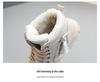 2025 Women's Winter Fleece-Lined Snow Boots - Thickened Ankle Martin Style, Warm & Sporty for Students