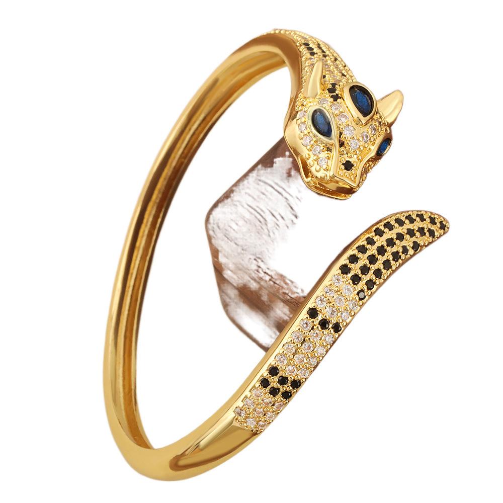 Fashionable and Creative Fashionable Leopard Bracelet High-end Open Bracelet for Men and Women