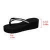 Fashion Plus Size Fashion Wedge Flip Flops for Women Crystal Clip Toe Platform Slippers Woman Summer Thick Sole Non Slip Beach Sandals