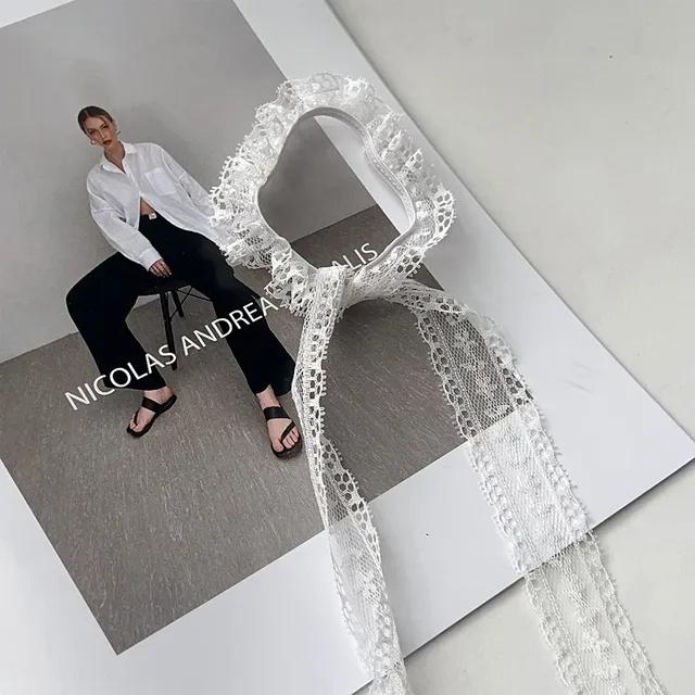 

1/4 шт. Лента кружевной бант для волос веревка для девочек французский кружевной балетный стиль милый держатель для хвоста резинки для волос эластичное кольцо для волос головной убор 1PCS белый