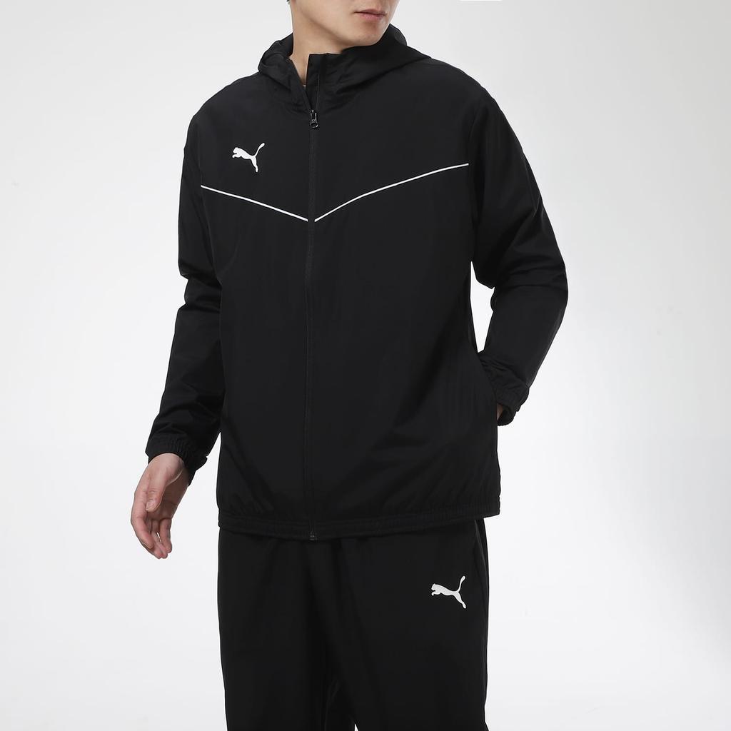 PUMA TeamRise Jackets Men's Black Hooded Moderate Other 657396-03
