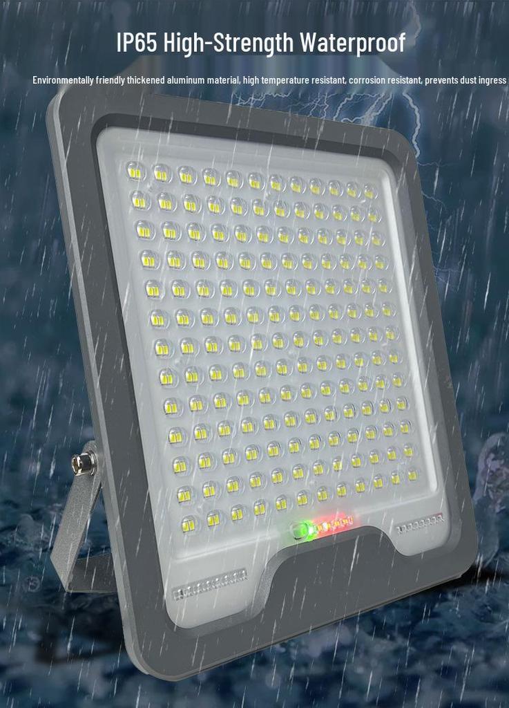 Waterproof Outdoor High-Power Solar Floodlight with Die-Cast Aluminum Design