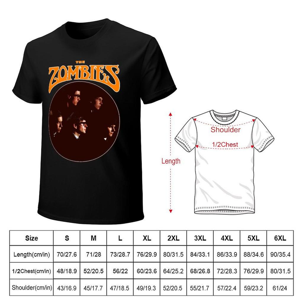 The Zombies Classic English Rock Band Sixties Logo Tshirt Sports Basic Short Sleeve Tshirt