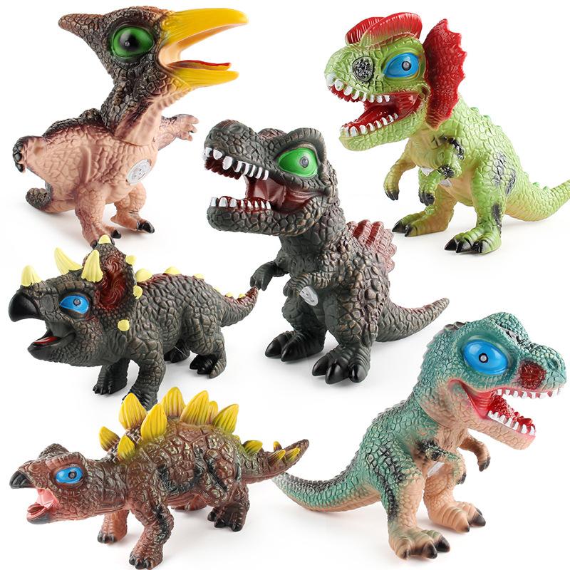 Jurassic Animals Can Make Sounds, Simulate Tyrannosaurus Rex Stegosaurus, Pinch It, Call It Soft Glue, Dinosaur Animal Ornament Model