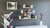 SET OF 3 X MOBI 3P WALL-MOUNTED SHELF, WHITE, FOR HOME AND OFFICE