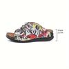 Ladies Fashion White Bow Sliding Sandals