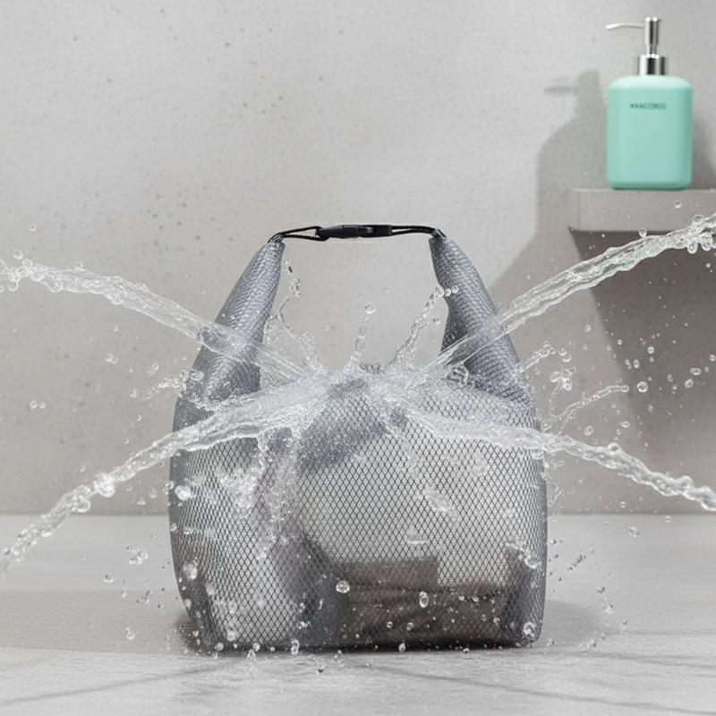 New Mesh Waterproof Cosmetic Bag Portable Portable Cosmetic Storage Bag Large Capacity Transparent Wash Bag Travel Storage Bag