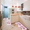 Christmas Kitchen Anti-slip Mat Carpet Flannel Door Mat Three-piece Set 45*120CM/50*80CM/40*60CM