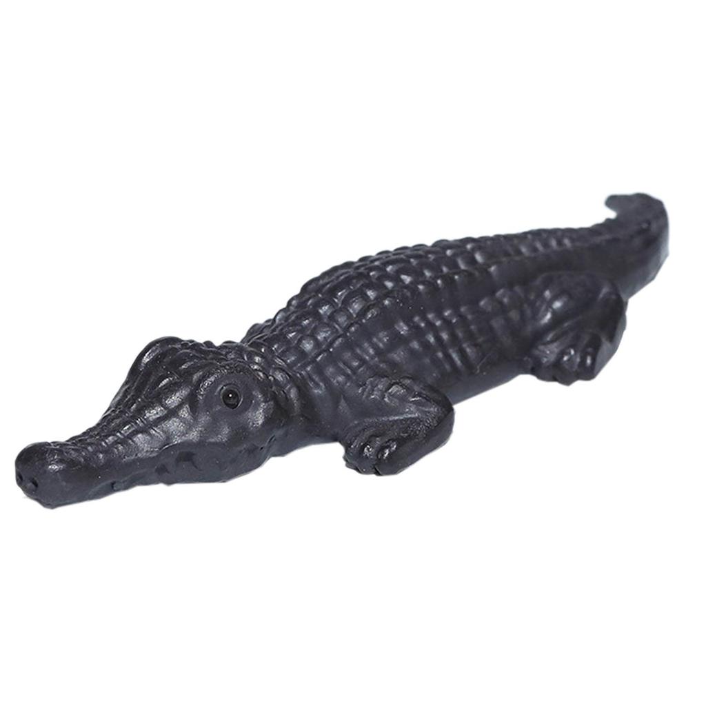 Crocodile Statue Ornament Mini Alligator Sculpture Tea Lovers Gift Purple Sand Tea Pet Crocodile Figurine for Cabinet Tearoom