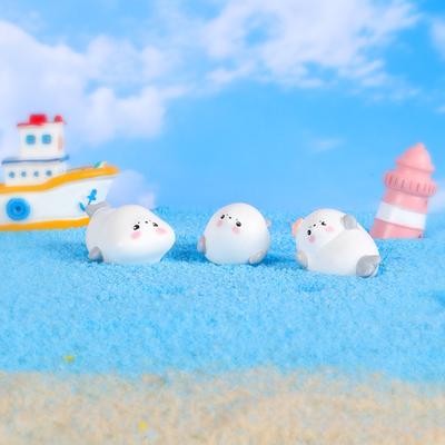 Cartoon Mini Little Seal Figurine Decoration Miniature Landscape Ornament Creative Cute Diy Home Decoration Crafts Gifts