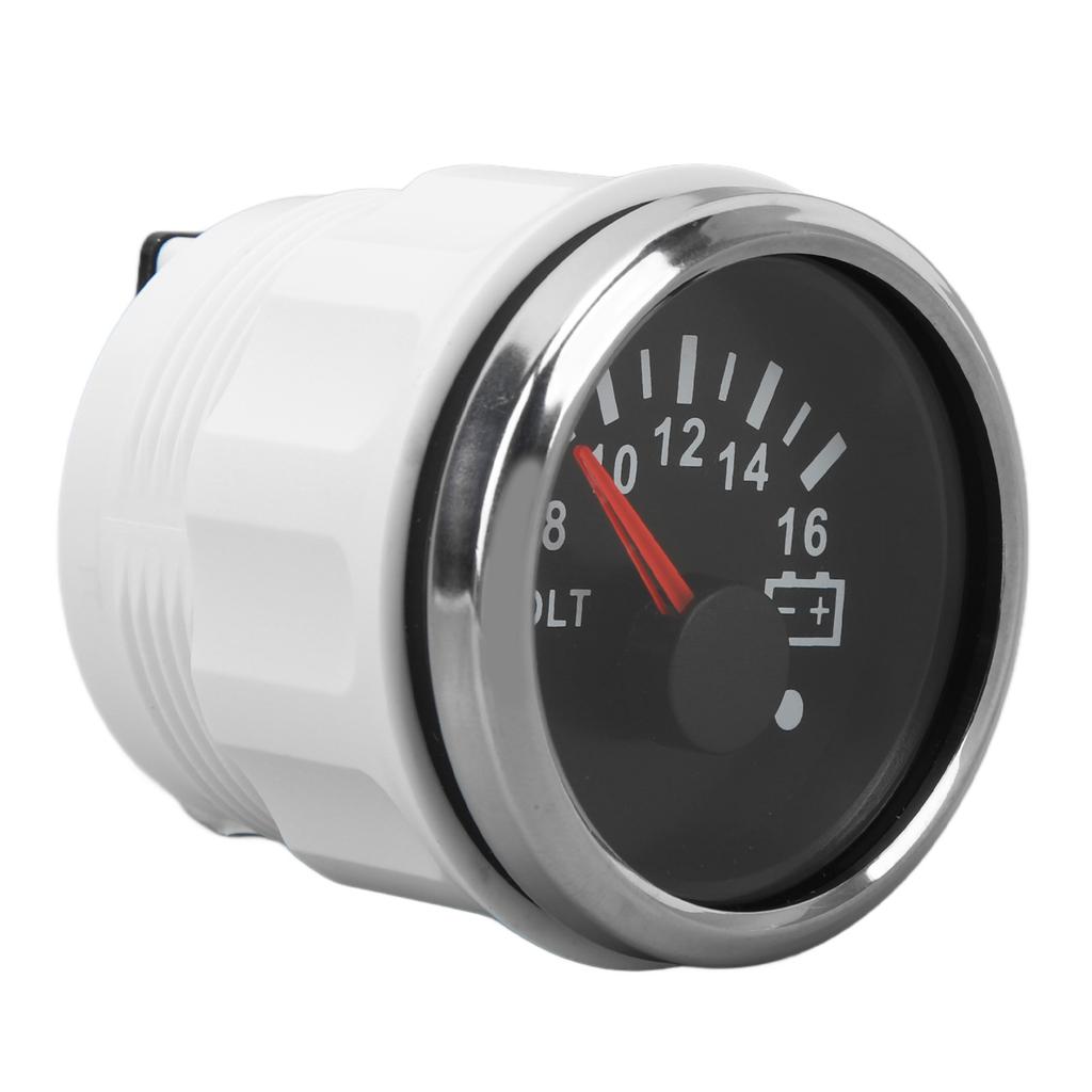 52MM Bootsvoltmeter 9 bis 32V Zeiger-Spannungsmesser mit farbiger Hintergrundbeleuchtung für Wohnmobile Yachten Fischerboote Schiffe