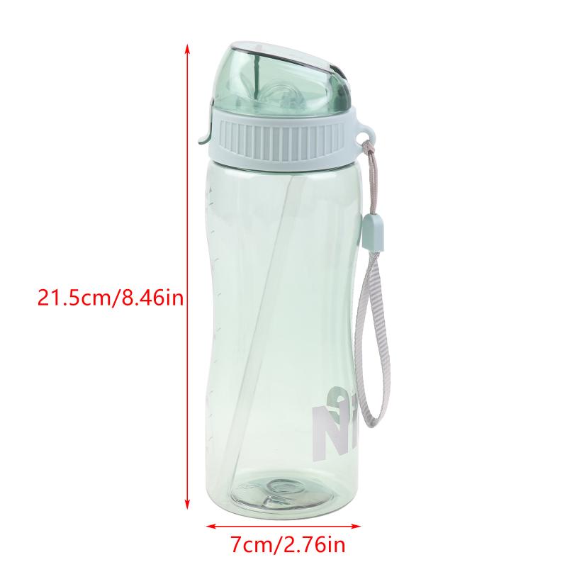 580Ml Portable Leak-Proof Sport Tea Coffee Cup Plastic Water Bottle With Straw For Drinkware Kids Water Bottle For School