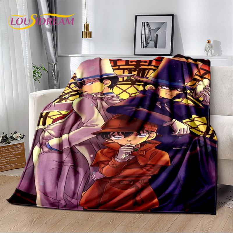 Detective Conan Cartoon Anime Soft Plush Blanket,Flannel Blanket Throw Blanket for Living Room Bedroom Bed Sofa Picnic Cover 3D