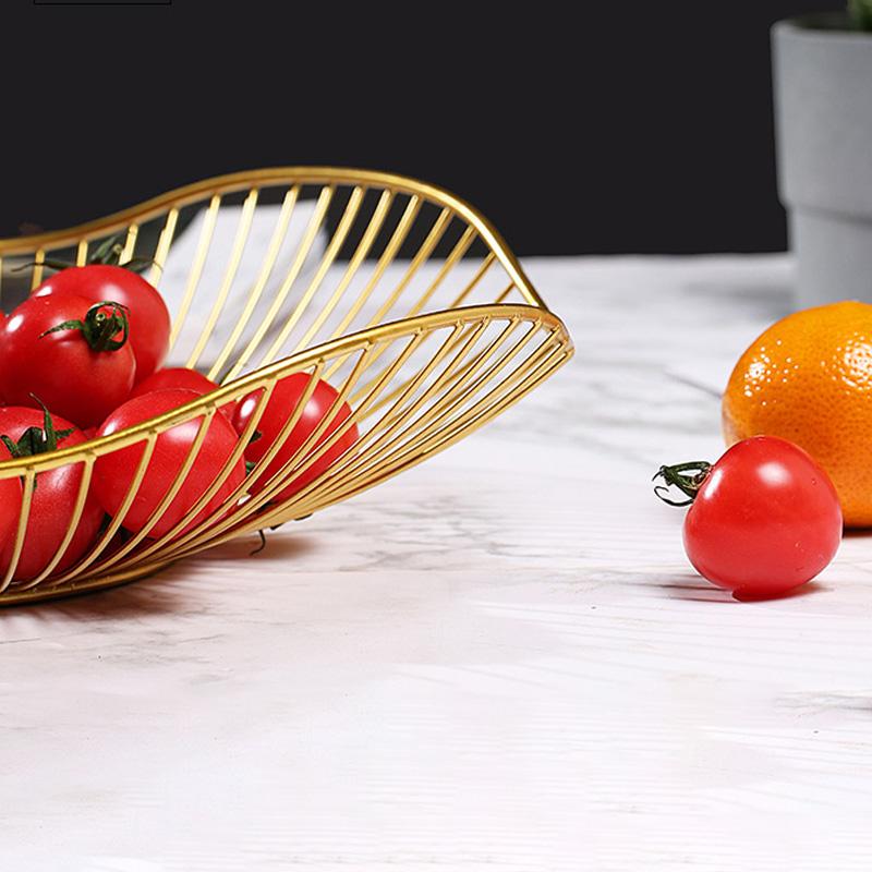 1PC Nordic Style Drain Basket Storage Tray Organizer Fruit Bowl Dessert Holder Metal