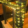 Christmas Decoration Artificial Garland LED String Lights Simulated Green Leaf Tree Vines Suitable for Holiday DIY Handmade Decoration Battery Powered