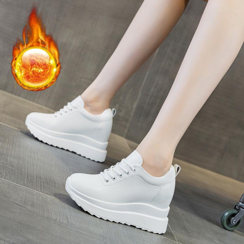 Trendy Summer Women's Shoes New Hole Shoes Thick-soled Muffin Inner Height Increase Casual Cotton Single Shoes