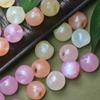 10pcs DIY Handmade Materials Necklaces Jewelry Marking Beads Lustrous for Earrings Loose Beads Round Bbeads Slant Hole