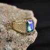 ZY Men's/Women High Quality 316LStainless Steel Multiple Color Gemstone Styles Onyx Rings Classic Fashion Trend Jewelry