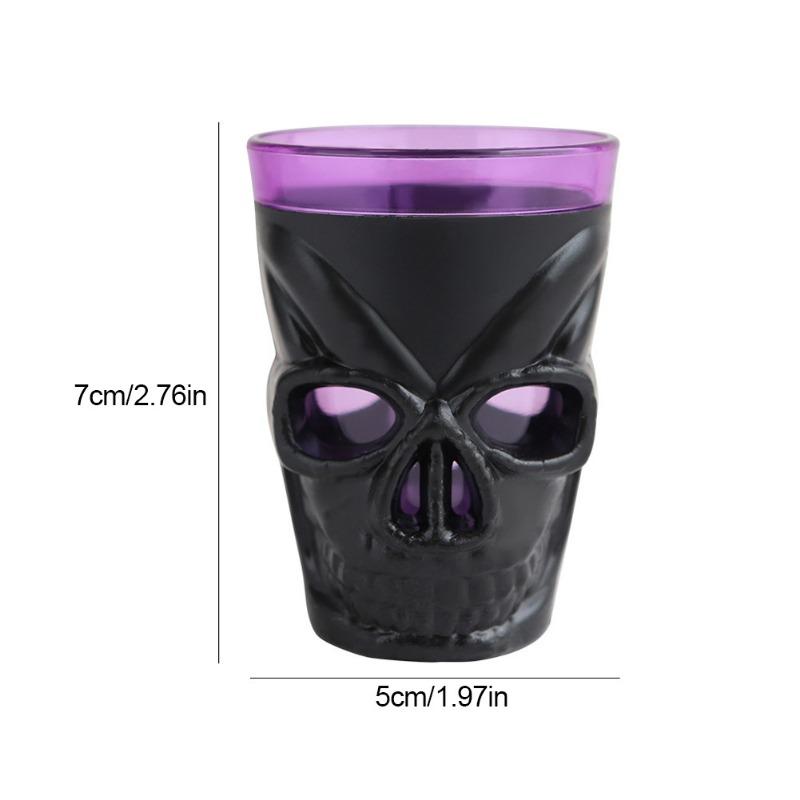 250 ml Halloween Leuchtender Totenkopf Weinbecher LED Skelett Wassertrinkbecher Horror Glühender Becher Partyzubehör Bar Club Versammlung Dekor