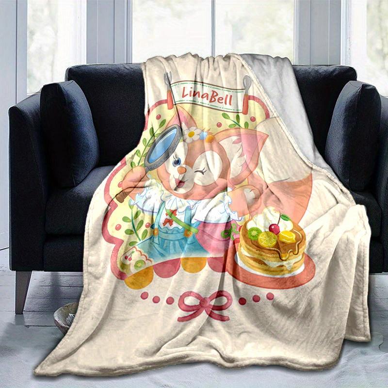 1pc, LinaBell (3) Home Decor Flannel Blanket Perfect Gift for Bedroom, Living Room, Travel, Camping, Car