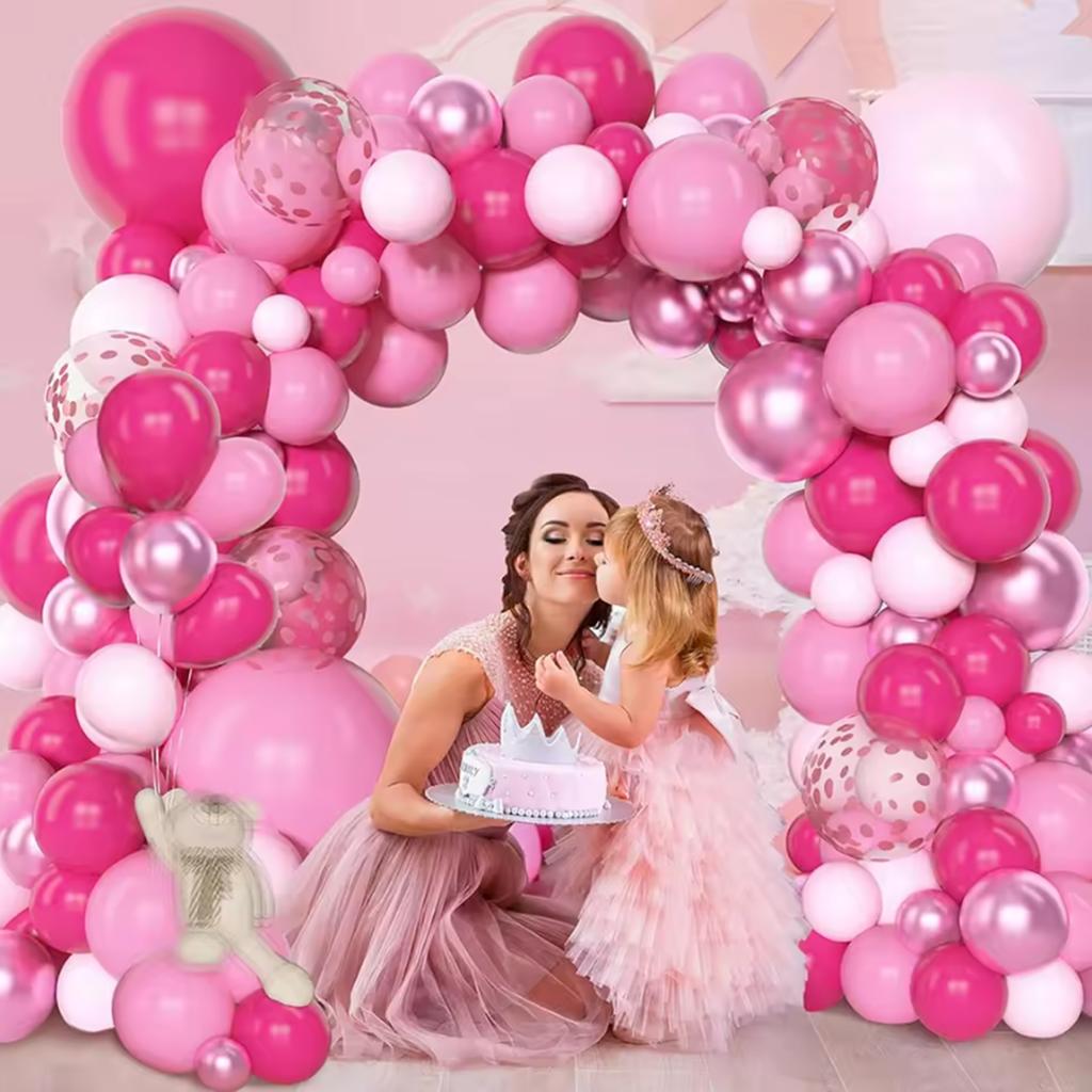 Hot Pink Balloons 12/10inch Baby Pink Latex Balloon Royal Blue Red Green Globos Baby Shower Birthday Party Christmas Decorations