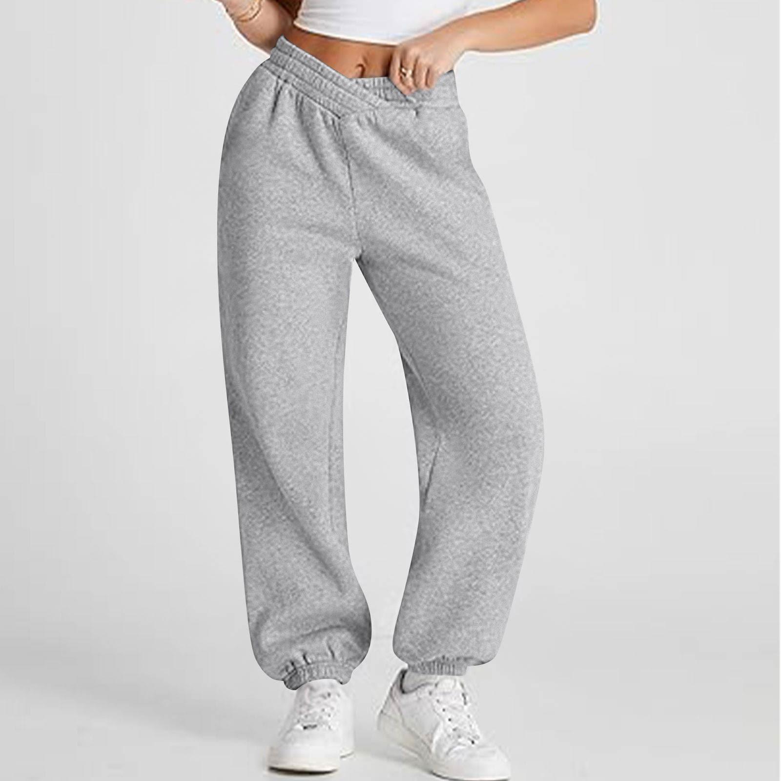 

Женские повседневные модные однотонные спортивные штаны, спортивные штаны, брюки с эластичной талией и завязками на шнурке M