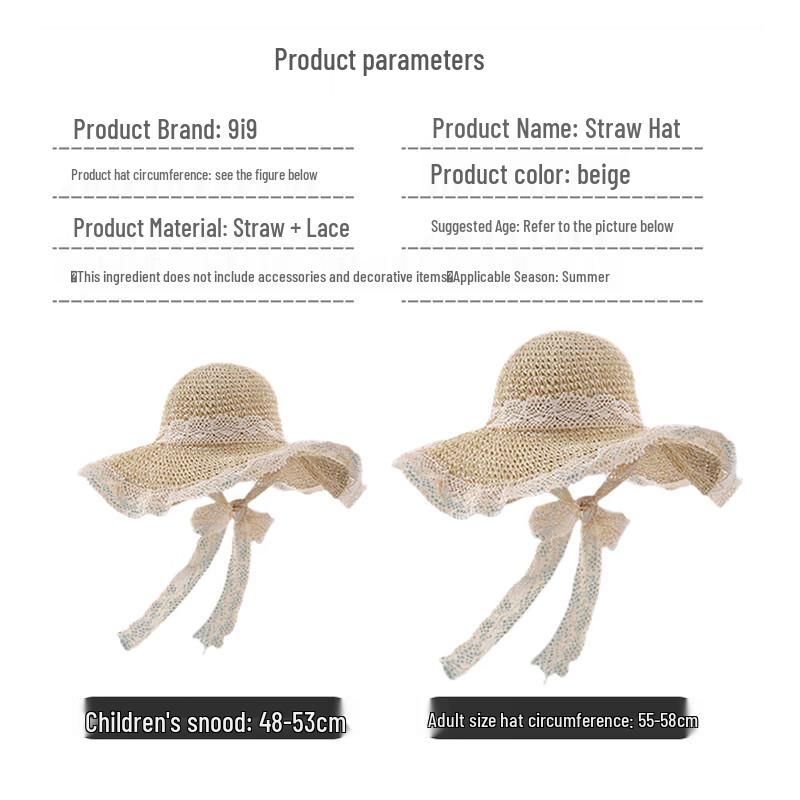 Kids' Parent-Child Straw Sun Hat